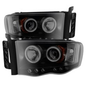 PRO-YD-DR02-CCFL-BSM Ram 1500-3500 02-05 Strålkastare Projektor LED (Utbytbara LEDs) - Svarta Röktonade Spyder Auto (1)