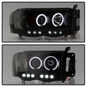 Ram 1500-3500 02-05 Strålkastare Projektor LED (Utbytbara LEDs) - Svarta Röktonade Spyder Auto