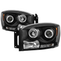 Ram 1500-3500 06-09 Strålkastare Projektor LED (Utbytbara LEDs) - Svarta Spyder Auto