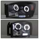 Ram 1500-3500 06-09 Strålkastare Projektor LED (Utbytbara LEDs) - Svarta Spyder Auto