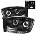 Ram 1500-3500 06-09 Strålkastare Projektor - LED Halo Svarta Spyder Auto