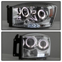 Ram 1500-3500 06-09 Strålkastare Projektor - LED Halo Krom Spyder Auto