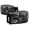 Ram 1500-3500 06-09 Strålkastare Projektor - LED Halo Röktonade Spyder Auto
