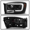 Ram 1500-3500 06-09 Strålkastare Projektor V2 - LED Bar DRL - Svarta Spyder Auto