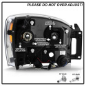 Ram 1500-3500 06-09 Strålkastare Projektor V2 - LED Bar DRL - Svarta Spyder Auto