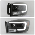 Ram 1500-3500 06-09 Strålkastare Projektor V2 - LED Bar DRL - Svarta Spyder Auto