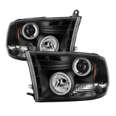 PRO-YD-DR09-CCFL-BK Ram 1500-3500 09-14 Strålkastare (Ej Kompatible Med Factory Projektor och LED DRL) LED (Ej Utbytbara LEDs) – Svarta Spyder Auto (1