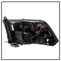 Ram 1500-3500 09-18 Strålkastare (Ej Kompatible Med Factory Projektor och LED DRL) LED (Ej Utbytbara LEDs) – Svarta Spyder Auto