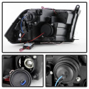 Ram 1500-3500 09-18 Strålkastare (Ej Kompatible Med Factory Projektor och LED DRL) LED (Ej Utbytbara LEDs) - Svarta Röktonade Spyder Auto