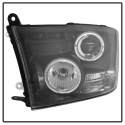 Ram 1500-3500 09-18 Strålkastare (Ej Kompatibel Med Factory Projektor och LED DRL) - LED Halo - LED (Ej Utbytbara LEDs) - Svarta Spyder Auto