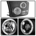 Ram 1500-3500 09-18 Strålkastare (Ej Kompatibel Med Factory Projektor och LED DRL) - LED Halo - LED (Ej Utbytbara LEDs) - Svarta Spyder Auto