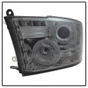 Ram 1500-3500 09-18 Strålkastare (Ej Kompatibel Med Factory Projektor och LED DRL) - LED Halo - LED (Ej Utbytbara LEDs) – Röktonade Spyder Auto