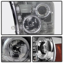 Ram 1500-3500 09-18 Strålkastare (Ej Kompatibel Med Factory Projektor och LED DRL) - LED Halo - LED (Ej Utbytbara LEDs) – Röktonade Spyder Auto