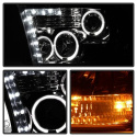 Ram 1500-3500 09-18 Strålkastare (Ej Kompatibel Med Factory Projektor och LED DRL) - LED Halo - LED (Ej Utbytbara LEDs) – Röktonade Spyder Auto