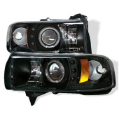 PRO-YD-DR94-CCFL-BK Ram 1500-3500 94-02 Strålkastare Projektor LED (Utbytbara LEDs) - Svarta Spyder Auto (1)