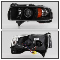 Ram 1500-3500 94-02 Strålkastare Projektor - LED Halo Svarta Spyder Auto