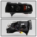 Ram 1500-3500 94-02 Strålkastare Projektor - LED Halo Svarta Röktonade Spyder Auto