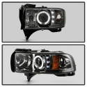 Ram 1500-3500 94-02 Strålkastare Projektor - LED Halo Röktonade Spyder Auto