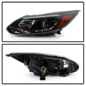 Ford Focus 12-14 Strålkastare (Passar ej Xenon/HID-Modeller) - DRL - Svarta Spyder Auto