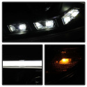 Ford Focus 12-14 Strålkastare (Passar ej Xenon/HID-Modeller) - DRL - Svarta Spyder Auto