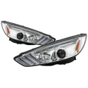 Ford Focus 15-18 Strålkastare Med Sekventiella Blinkers - Chrome Spyder Auto