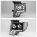 Ford F150 09-14 Strålkastare (Passar ej Xenon/HID-Modeller) LED (Utbytbara LEDs) - Svarta Spyder Auto