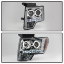 Ford F150 09-14 Strålkastare (Passar ej Xenon/HID-Modeller) - LED Halo Röktonade Spyder Auto