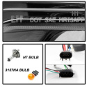 Ford F150 09-14 Strålkastare (Passar ej Xenon/HID-Modeller) - Ljuslist DRL - Krom - Helljus/Halvljus H7 (Inkluderat) Spyder Auto