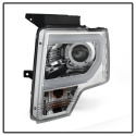 Ford F150 13-14 Strålkastare Projektor - OEM Xenon (Passar ej halogen) - Ljuslist DRL - Krom - Helljus/Halvljus D3S (Ej Inkluderat) Spyder Auto