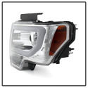 Ford F150 13-14 Strålkastare Projektor - OEM Xenon (Passar ej halogen) - Ljuslist DRL - Krom - Helljus/Halvljus D3S (Ej Inkluderat) Spyder Auto
