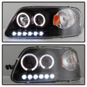 Ford F150 97-03 / Expedition 97-02 1PC Strålkastare Projektor - (Passar ej tillverkardatum före 6/1997) - LED Halo Svarta Spyder Auto