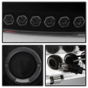 Ford F150 97-03 / Expedition 97-02 1PC Strålkastare Projektor - (Passar ej tillverkardatum före 6/1997) - LED Halo Svarta Röktonade Spyder Auto