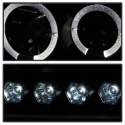 Ford F150 97-03 / Expedition 97-02 1PC Strålkastare Projektor - (Passar ej tillverkardatum före 6/1997) - LED Halo Svarta Röktonade Spyder Auto