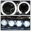 Ford F150 97-03 / Expedition 97-02 1PC Strålkastare Projektor - (Passar ej tillverkardatum före 6/1997) - LED Halo Chome Spyder Auto