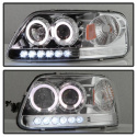 Ford F150 97-03 / Expedition 97-02 1PC Strålkastare Projektor - (Passar ej tillverkardatum före 6/1997) - LED Halo Chome Spyder Auto