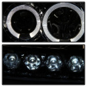 Ford F150 97-03 / Expedition 97-02 1PC Strålkastare Projektor - (Passar ej tillverkardatum före 6/1997) - LED Halo Röktonade Spyder Auto