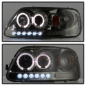 Ford F150 97-03 / Expedition 97-02 1PC Strålkastare Projektor - (Passar ej tillverkardatum före 6/1997) - LED Halo Röktonade Spyder Auto