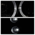 Ford F250 Super Duty 99-04 / Ford Excursion 00-04 1PC Strålkastare Projektor - Version 2 - LED Halo Svarta Röktonade Spyder Auto