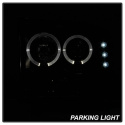Ford F250 Super Duty 99-04 / Ford Excursion 00-04 1PC Strålkastare Projektor - Version 2 - LED Halo Svarta Röktonade Spyder Auto