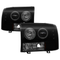 Ford F250 Super Duty 99-04 / Ford Excursion 00-04 1PC Strålkastare Projektor - Version 2 LED (Utbytbara LEDs) – Röktonade Spyder Auto