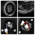 Ford F250 Super Duty 99-04 / Ford Excursion 00-04 1PC Strålkastare Projektor - Version 2 LED (Utbytbara LEDs) – Röktonade Spyder Auto