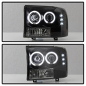 Ford F250 Super Duty 99-04 / Ford Excursion 00-04 1PC Strålkastare Projektor - Version 2 LED (Utbytbara LEDs) – Röktonade Spyder Auto