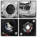 Ford F250 Super Duty 99-04 / Ford Excursion 00-04 1PC Strålkastare Projektor - Version 2 - LED Halo Krom Spyder Auto