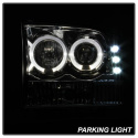 Ford F250 Super Duty 99-04 / Ford Excursion 00-04 1PC Strålkastare Projektor - Version 2 - LED Halo Krom Spyder Auto