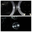 Ford F250 Super Duty 99-04 / Ford Excursion 00-04 1PC Strålkastare Projektor - Version 2 - LED Halo Röktonade Spyder Auto