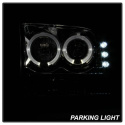 Ford F250 Super Duty 99-04 / Ford Excursion 00-04 1PC Strålkastare Projektor - Version 2 - LED Halo Röktonade Spyder Auto