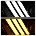Ford Mustang 10-13 Strålkastare Projektor (Passar ej Xenon/HID-Modeller) (Vit Light Bar) LED Sekventiell Blinkers Spyder Auto Spyder Auto