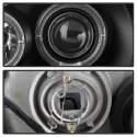 Ford Mustang 94-98 1PC Strålkastare Projektor - LED Halo Svarta - Helljus 9005 (Inkluderat) - Halvljus H3 (Inkluderat) Spyder Auto