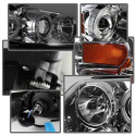 Ford Mustang 99-04 Strålkastare Projektor - LED Halo - Krom Spyder Auto