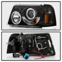 Ford Ranger 01-11 1PC Strålkastare Projektor - LED Halo Svarta Spyder Auto